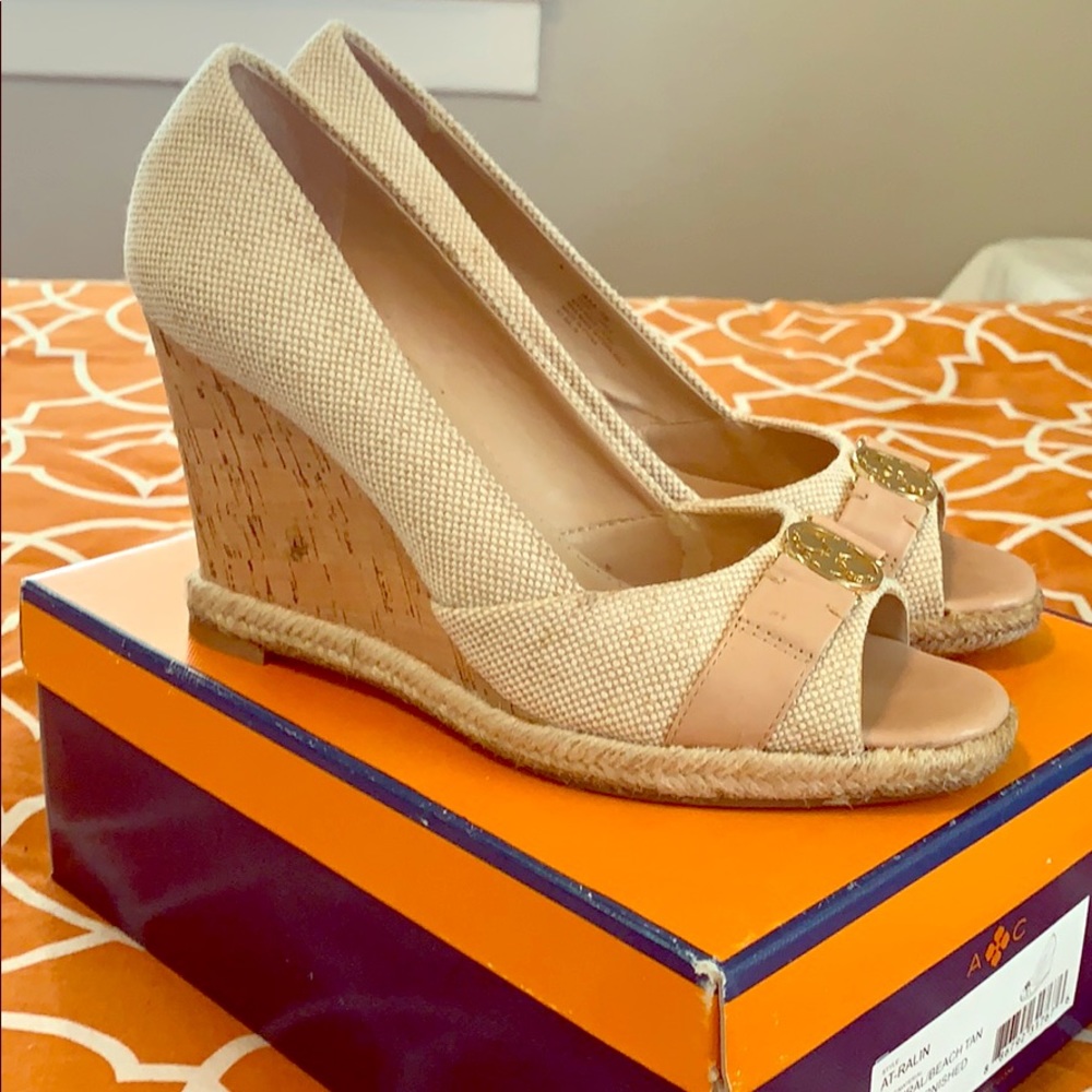 Arturo Chiang Linen and Cork Wedges